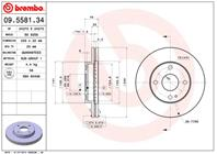 09.5581.34_диск тормозной передний! Mazda 323 1.3