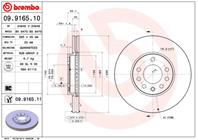 09.9165.10_диск тормозной передний! Opel Vectra 1