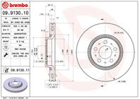 09.9130.11_диск тормозной передний! volvo c70/v70 2.0-2.5tdi 98&gt