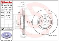 09.A870.14_диск тормозной передний! Subaru Legacy/Outback 2.0/2.5GT/3.6R 03&gt