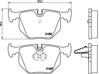 BREMBO P 06 044 Колодки тормозные BMW X3 E83/X5 E53/3 E46 2.5/3.0/RANGE ROVER III 02- задние