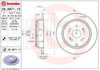 08.A871.10_диск тормозной задний! Honda CR-V 2.0/