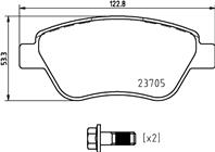 P23169_колодки дисковые п.! Fiat Bravo/Grande Punto/Doblo 1.4/1.3D/1.9D/JTD 03&gt