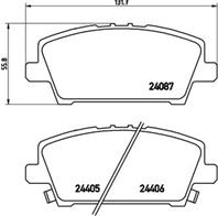 P28037 1205 02 !колодки дисковые п. Honda Civic 1.3/1.4/1.8i/2.2CDTi 06&gt