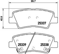 Колодки тормозные дисковые задние P30067 от компании BREMBO