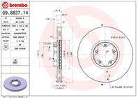 09.8837.14_диск торм. пер. ! ford transit 2.3/2.4td rwd 00&gt