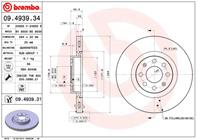 Диск тормозной Fr Fiat Punto  OP Corsa D окраш.