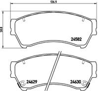 BREMBO P 49 039 Колодки тормозные MAZDA 6 1.8-2.5 08- передние