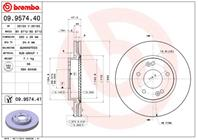 09.9574.40_диск тормозной передний! kia ceed  hyundai i30 1.4-2.0/1.6 crdi 06&gt