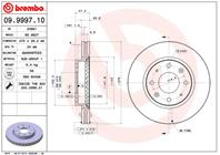 09.9997.10_диск тормозной передний! kia cerato 1.6/2.0 04&gt