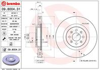 09.8004.31_диск тормозной передний! с покрытием Fiat Punto/Grande Punto Abart 1