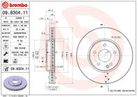 09.8304.11_диск тормозной передний! MB W210 2.3-3.2CDi 95&gt