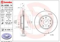 09.a296.11_диск тормозной передний! с покрытием fiat sedici  suzuki sx4 1.5-1.9d 06&gt