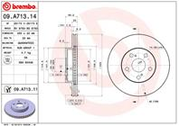 Диск тормозной передний с покрытием Toyota Prius 03&gt (кол-во в уп. 2) (255X22X5)