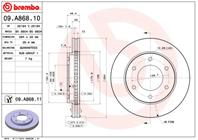 09.A868.10_диск тормозной передний! Mitsubishi L2