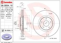 09.B354.10_диск тормозной передний! Renault Koleos  Nissan Qashqai 1.5-2.5i/DCi