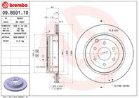 09.B591.10 диск тормозной задний! Nissan Pathfinder 2.5-4.0i/DCi 05&gt