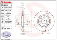 09.8695.14_диск тормозной передний!Citroen C3/Xsa