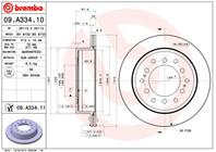 [09A33411] Brembo Диск тормозной задний