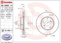 Диск тормозной Brembo Painted Disc 09.A865.11