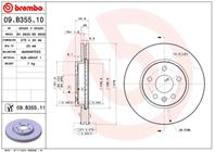 09.b355.10 диск тормозной передний! chevrolet aveo 1.2-2.0cdi  opel astra j 1.4/1.6/1.3-2.0cdti 09&gt