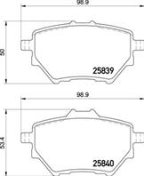 Колодки тормозные дисковые задние P61122 от производителя BREMBO