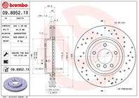 09.8952.1X_диск тормозной передний! перфорированный Xtra BMW E46/E85 3.0 M54/M5