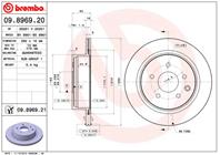 09.8969.20_диск тормозной задний! Nissan X-Trail