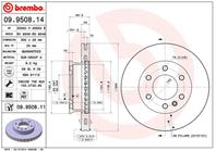 09.9508.11_диск тормозной передний! с покрытием MB Sprinter  VW Crafter 06&gt