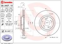 09.A407.11_диск тормозной передний! с покрытием Honda CR-V 2.0/2.4i/2.2CTDi 05-