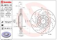 09.A813.11_диск тормозной передний перфорированный! Audi A4 2.0-3.0TDi 04&gt