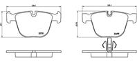 [p06053] brembo колодки тормозныезадние комплект на ось