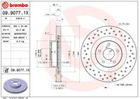 09.9077.1x_диск тормозной передний! перфорированный xtra subaru impreza 2.0 00&gt