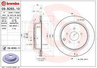 09.B265.10_диск тормозной задний! Nissan Murano 3.5 4WD 05&gt