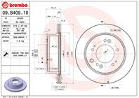 09.b409.10 диск тормозной задний! kia sorento 2.5/3.3i/crdi 07&gt