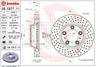 09.C877.11_диск тормозной передний! перфорированный\ Porsche 911 Carrera/Turbo 3.6-4.3 00&gt