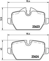 BREMBO P 06 037 Колодки тормозные BMW E81/E87/E90 1.6-2.0 04- задние