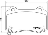 Колодки тормозные дисковые задние P11024 от производителя BREMBO