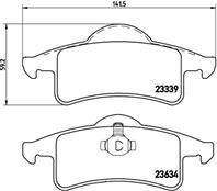 BREMBO P 37 006 Колодки тормозные JEEP CHEROKEE 88-01/GRAND CHEROKEE 99-05 задние