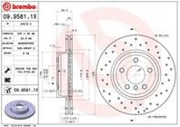 09.9581.1X_диск тормозной передний! перфорированный Xtra BMW X3 2.5-3.0D 04&gt