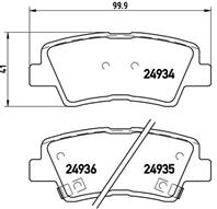 Колодки тормозные дисковые задние P30047 от компании BREMBO