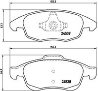 BREMBO P 61 083 Колодки тормозные CITROEN BERLINGO 08-/C4 06-/PARTNER 08- передние