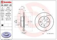 09.9537.20_диск тормозной передний! Hyunday Accent 1.3/1.5/1.6i/1/5CRDi 02-06