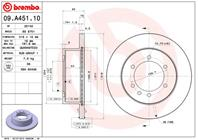 09.A451.10_диск тормозной задний! Nissan Patrol Y60/Y61 4.2-4.2TD 88&gt