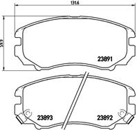 BREMBO P 30 018 Колодки тормозные HYUNDAI TUCSON/KIA SPORTAGE 04- передние