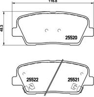 Колодки тормозные дисковые HYUNDAI: SANTA FE II 2.0 CRDi/2.0 CRDi 4x4/2.2 CRDi/2.2 CRDi 4x4/2.2 CRD...