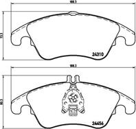 BREMBO P 50 069 Колодки тормозные MERCEDES W204/W212 (спорт) передние