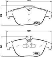 BREMBO P 50 104 Колодки тормозные MERCEDES W204/X204 07- задние