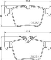 Колодки тормозные MERCEDES W205 14- задние