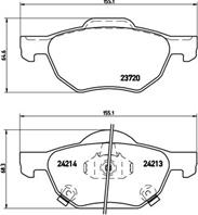 BREMBO P 28 036 Колодки тормозные HONDA ACCORD 2.0/2.2/2.4 03&gt передние